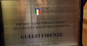 Guelfi Firenze, il premio del Coni