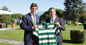 Gianluca Pavanello (ad Macron) e Bruno de Carvalho (Presidente Sporting)