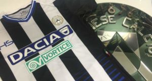 Una immagine tratta dal sito dell'Udinese sulla maglia sponsorizzata dal nuovo partner Vortice